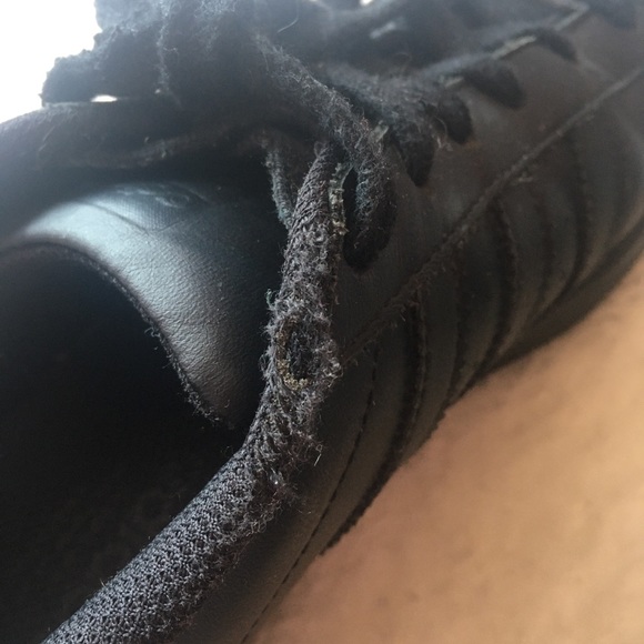Black Adidas Superstar Sneakers - Picture 5 of 7